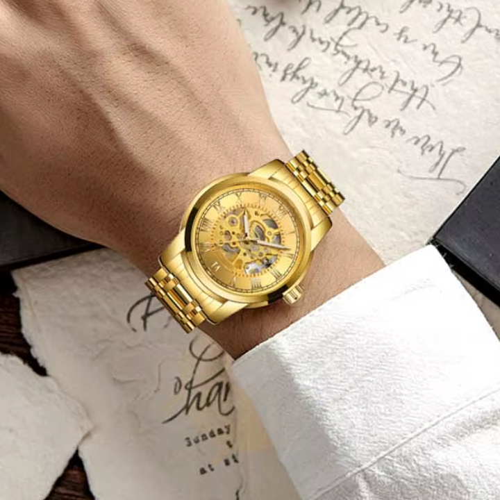 T-Winner Luxury Men’s Automatic Mechanical Watch – Stainless Steel, Water Resistant