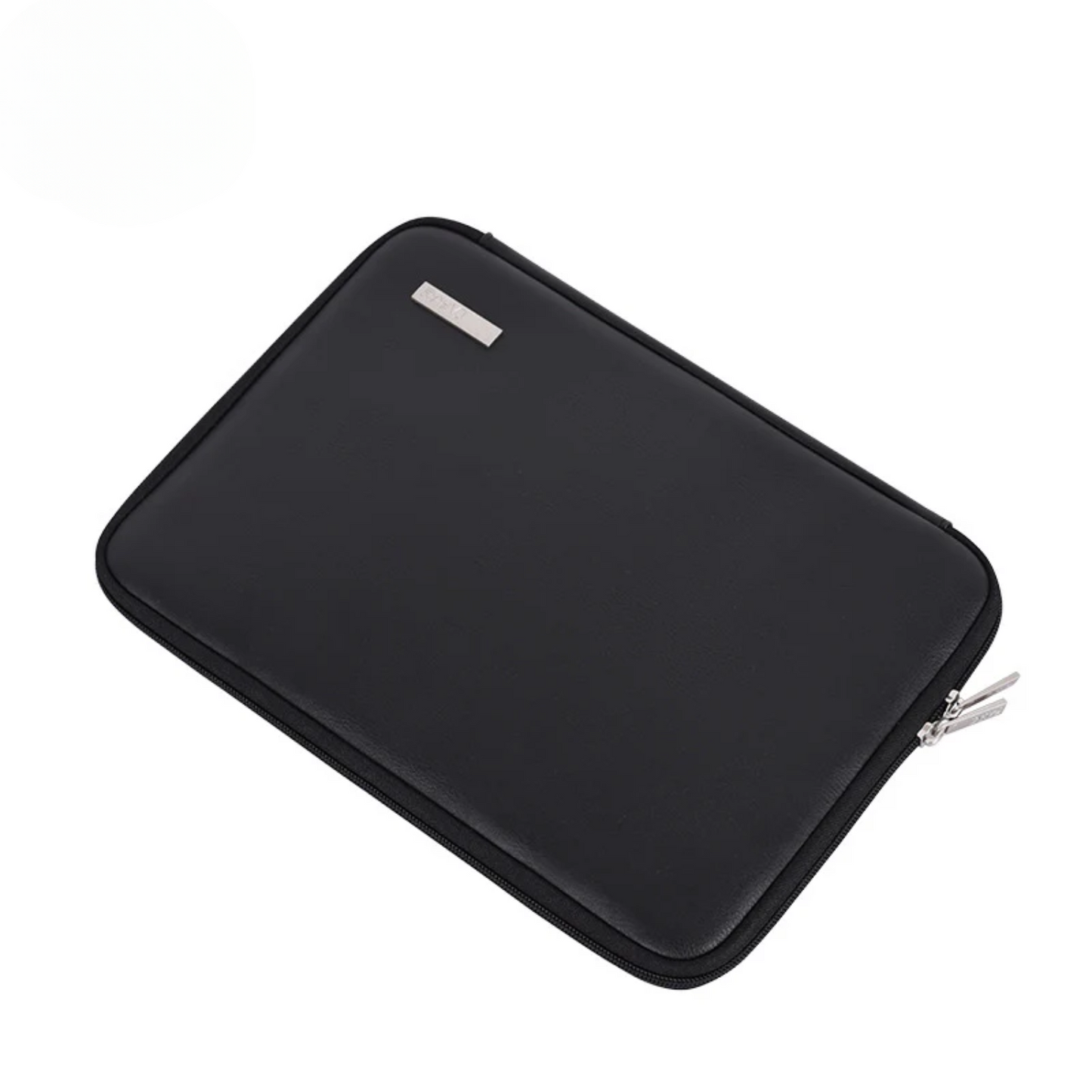 Black PU Leather Laptop Sleeve for MacBook – Shock-Resistant Zipper Case (13–16.2 Inch)