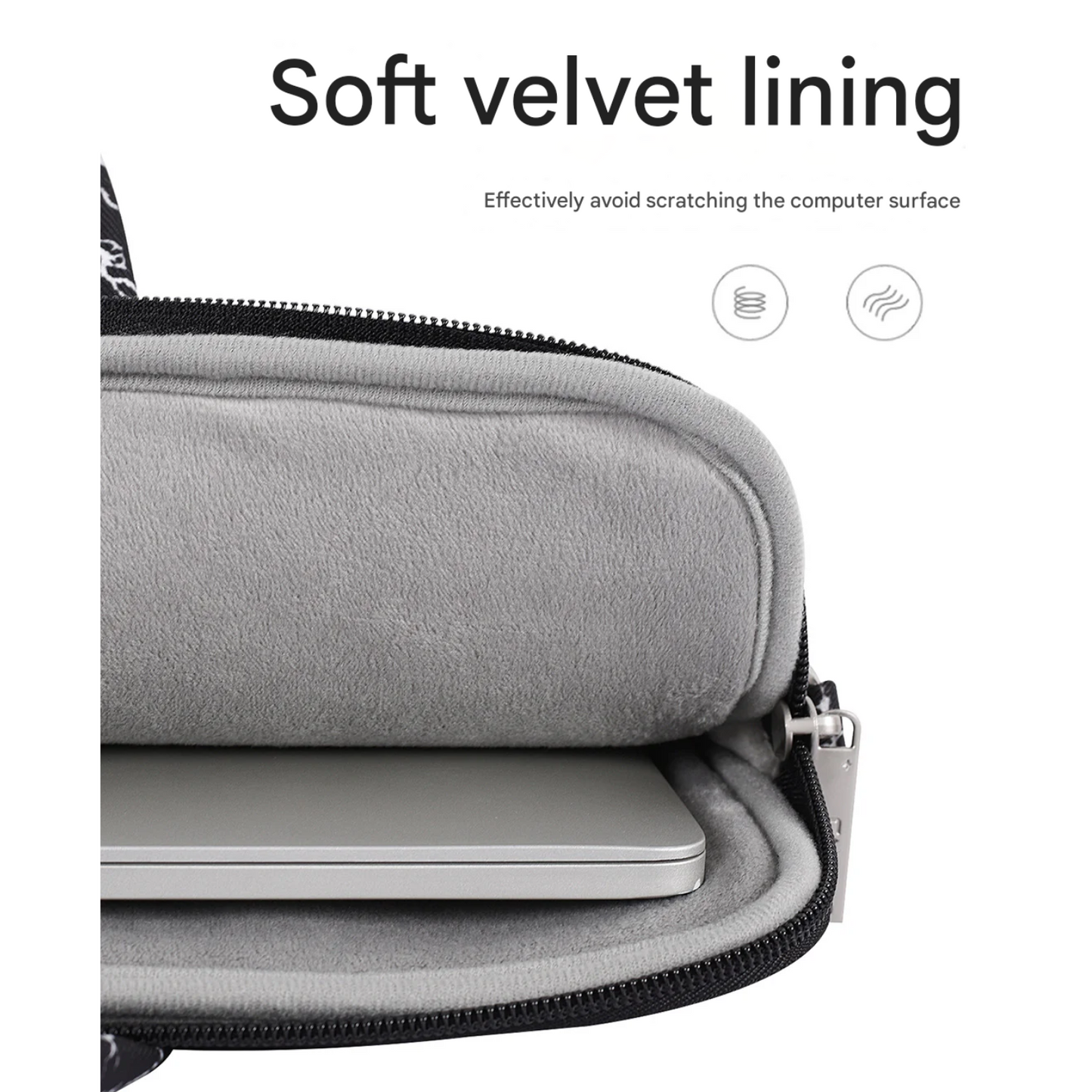 Marble Print Waterproof Laptop Bag – Fits 13" to 15" – Briefcase with Front Pocket