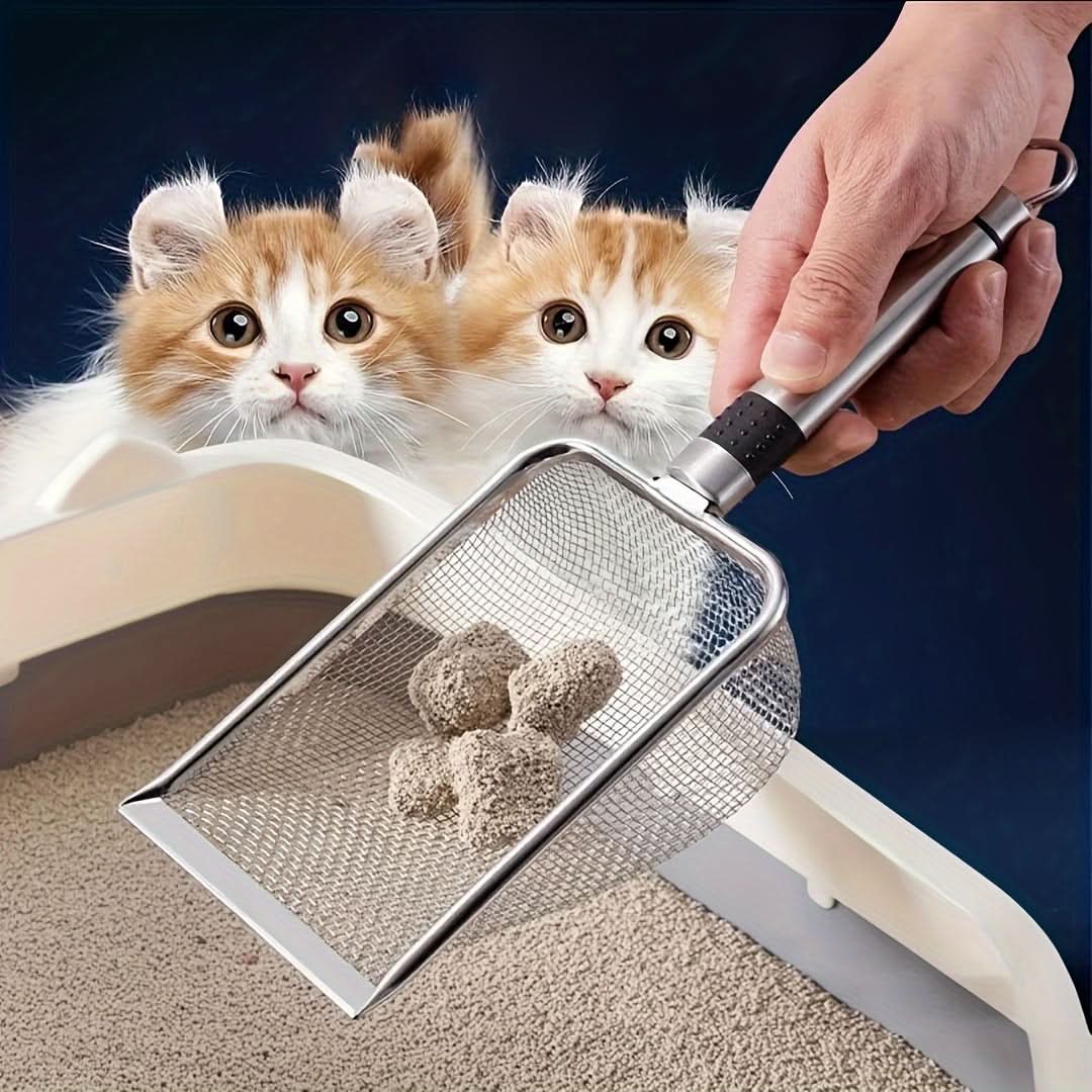 Stainless Steel Cat Litter Scoop – For Cats & Reptile Sand