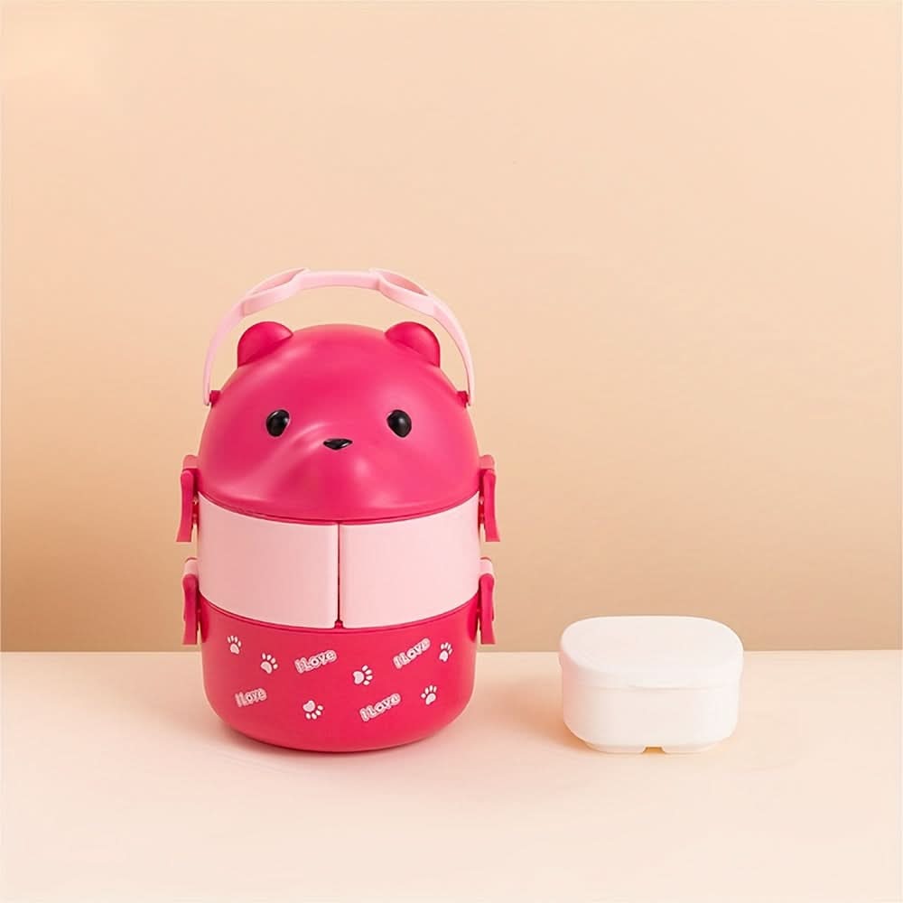 Bear-Shaped Kids Lunch Box - Portable, Durable