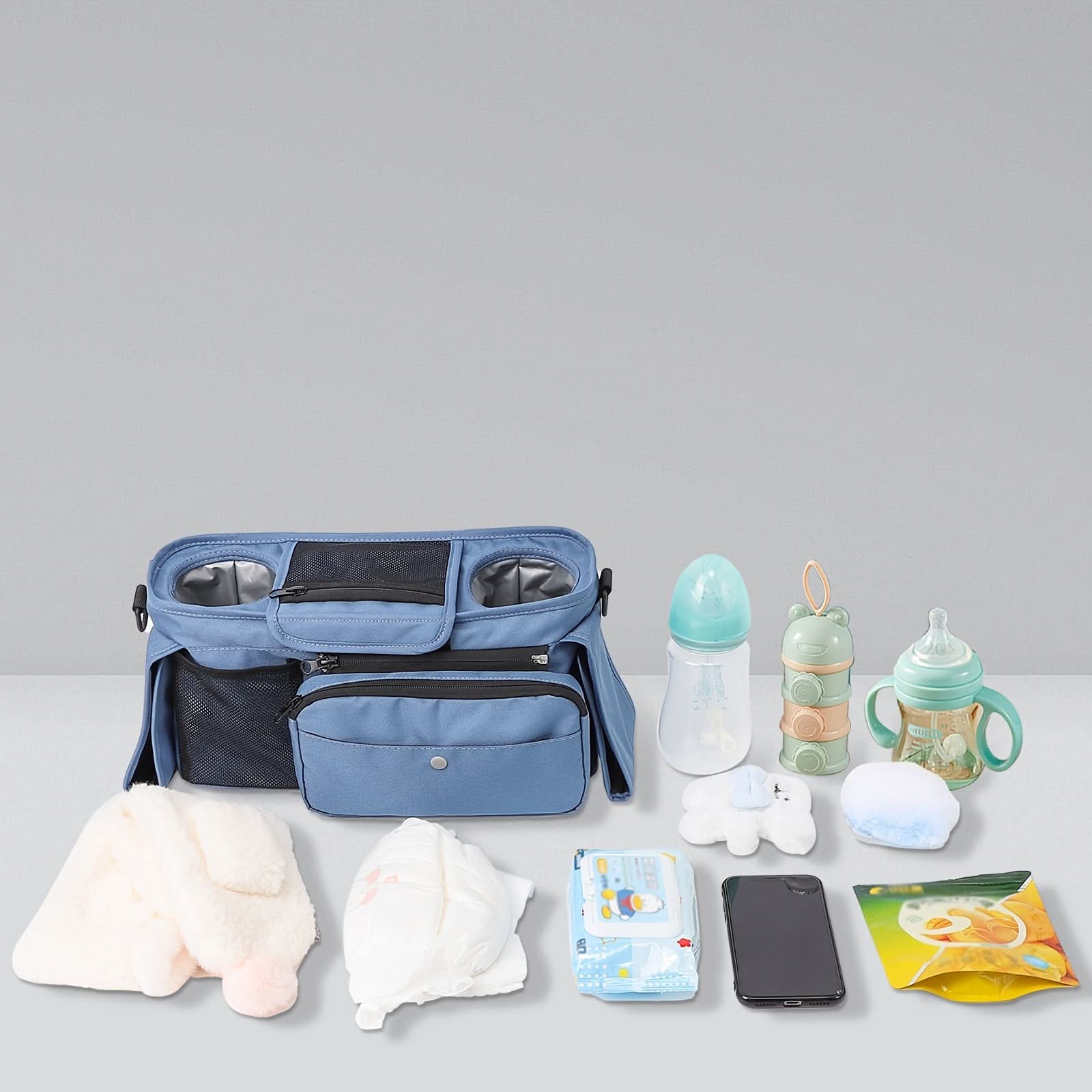 Waterproof Diaper and Bottle Bag for Strollers Organizer