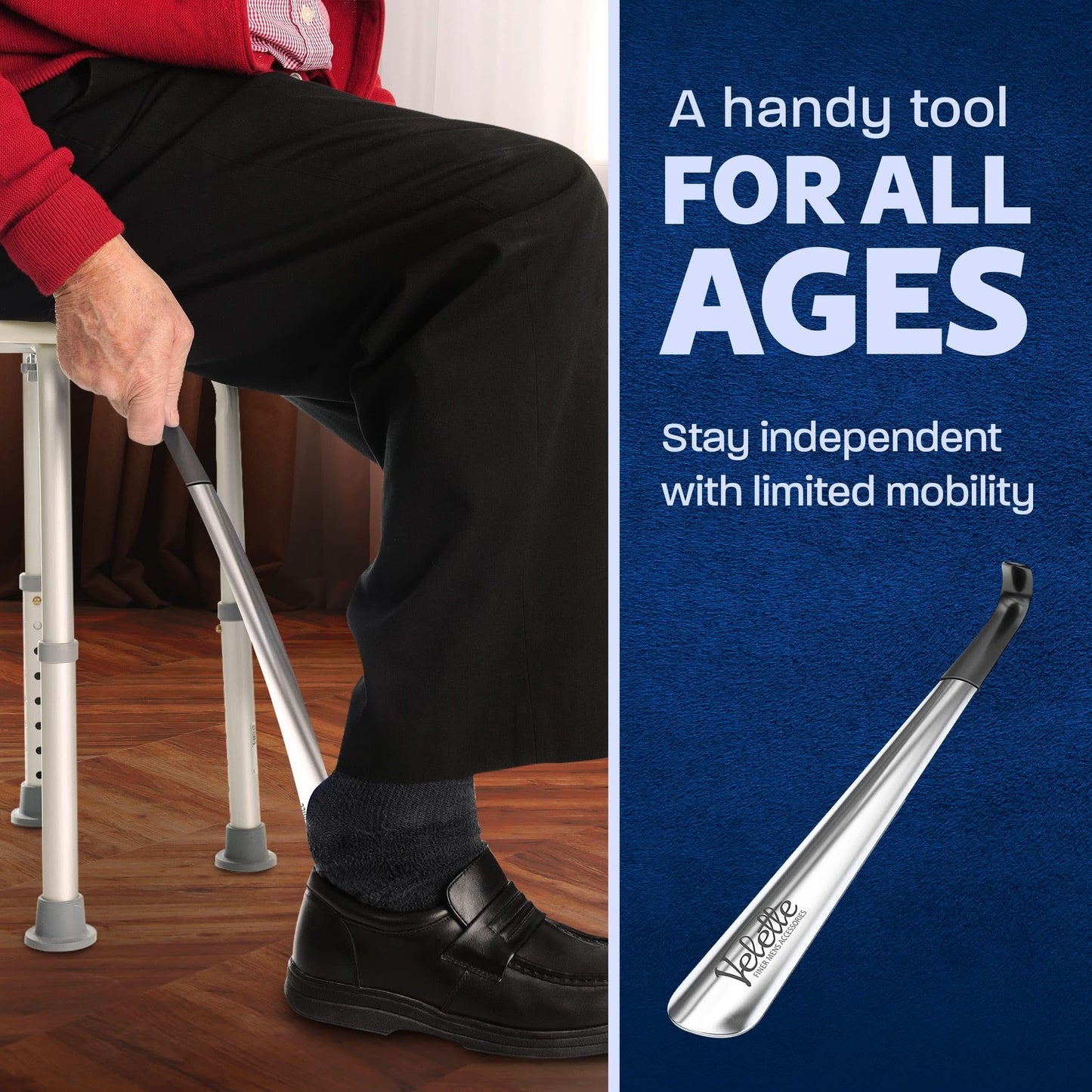 16.5-Inch Long Stainless Steel Shoehorn