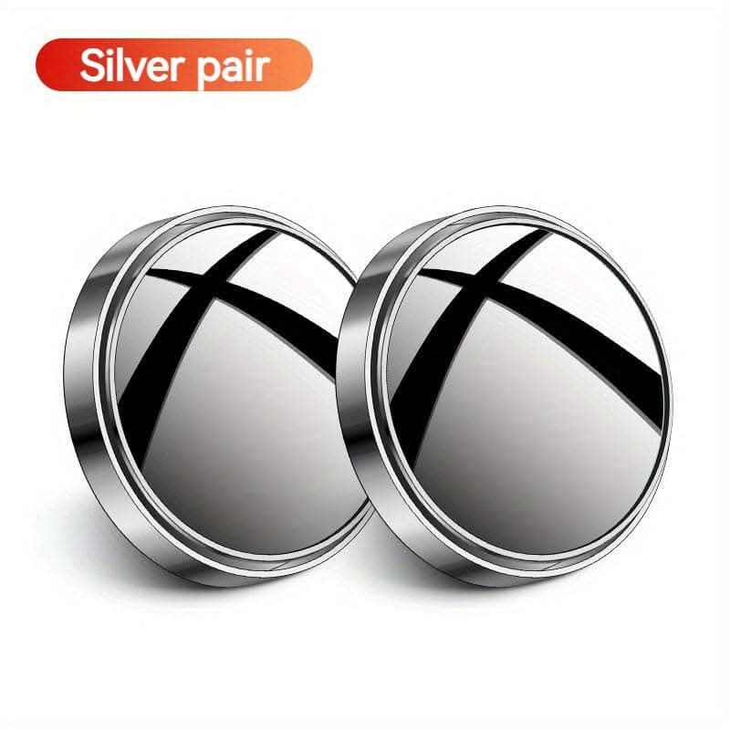 2-Pack 360° Adjustable Blind Spot Mirrors – HD Glass for Cars & Trucks