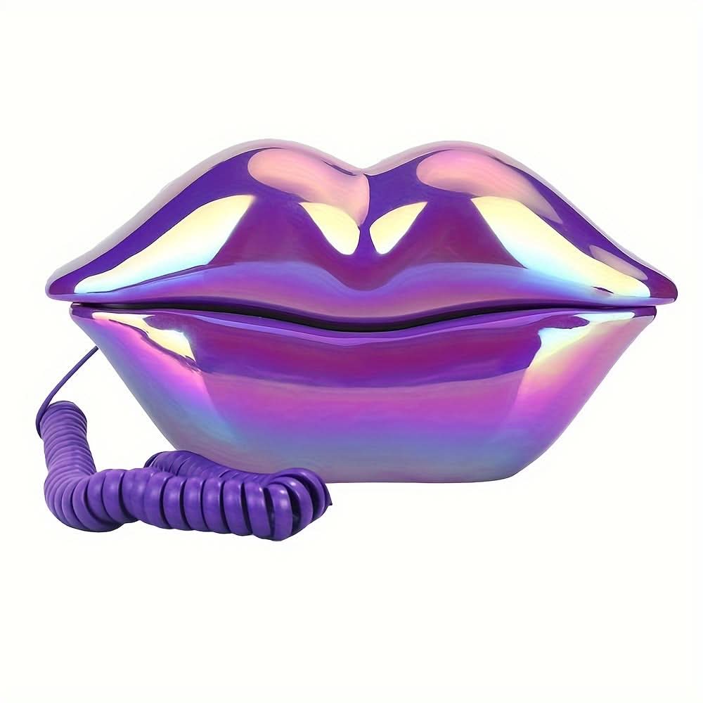 Vintage Lip-Shaped Retro Landline Phone – Stylish Cartoon Design