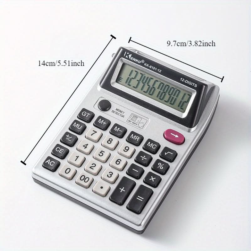12-Digit Dual Display Desktop Calculator – LCD