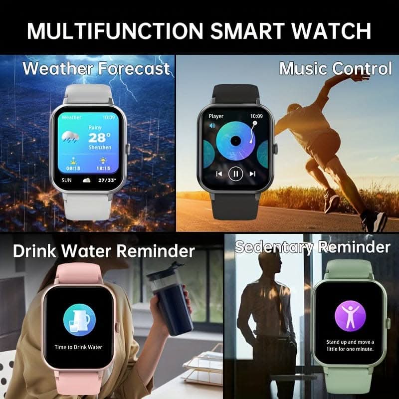 Smartwatch with 1.83" Full Touch Screen – Text, Call, and 100+ Sports Modes