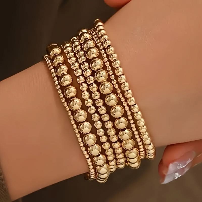 Waterproof Beaded Bracelet Set – 7-Piece Stackable Jewelry