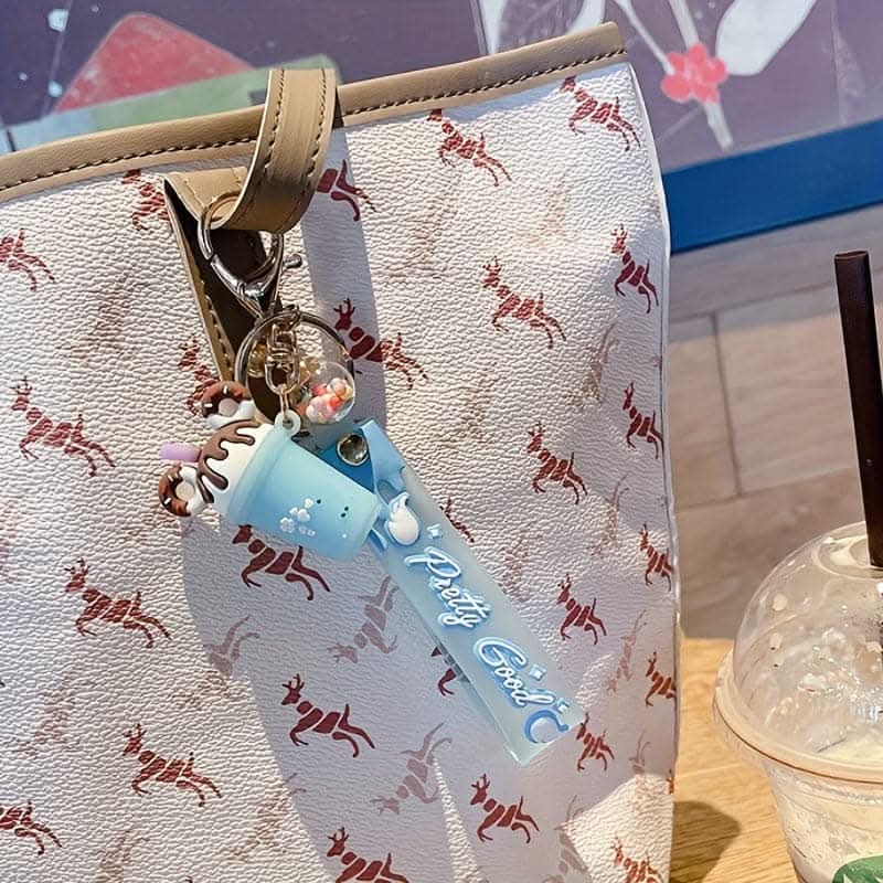 Cute Candy Color Ice Cream Cup Keychain – Silicone