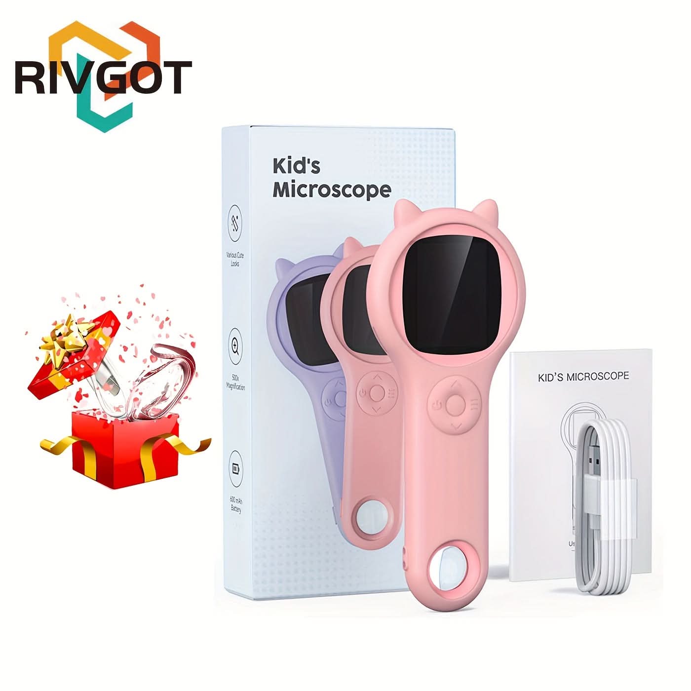 Portable Kids Microscope – 2 Million Pixels Digital Handheld Magnifier