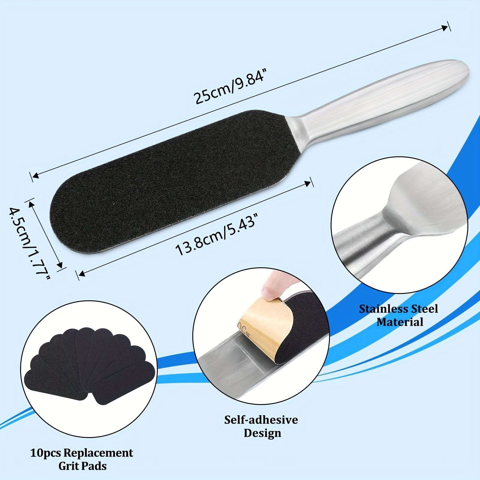 Professional Pedicure Foot File with Refills