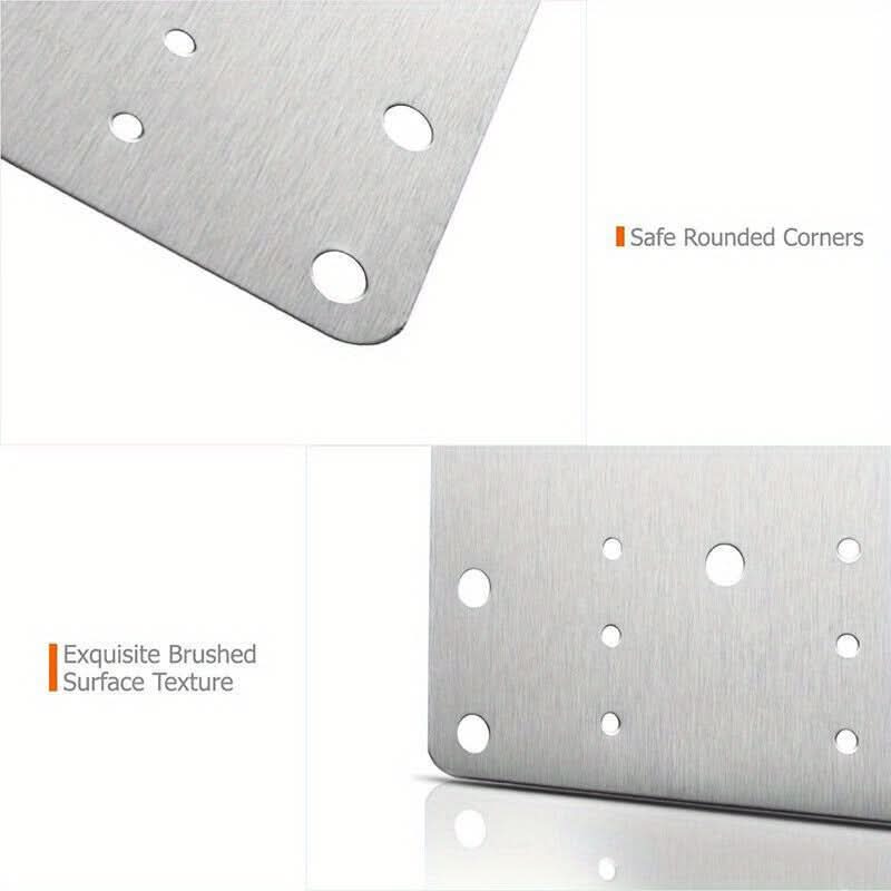Stainless Steel Hinge Repair Plates for Cabinet Doors (Set of 8pcs.)