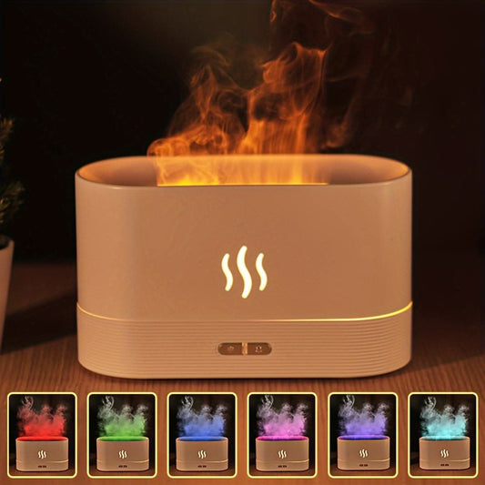 6-Color Flame Simulation Humidifier – Aromatic Diffuser and Atmosphere Light