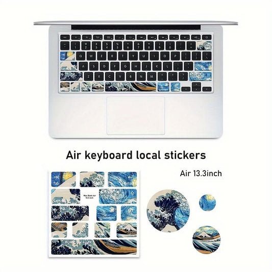 2 Pcs PVC Keyboard Stickers for MacBook – Durable ABS