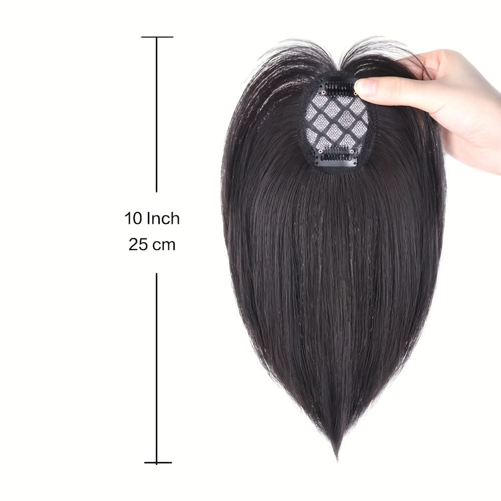 Synthetic Partial Curtain Bangs Hair Piece – Volume & Gray Coverage