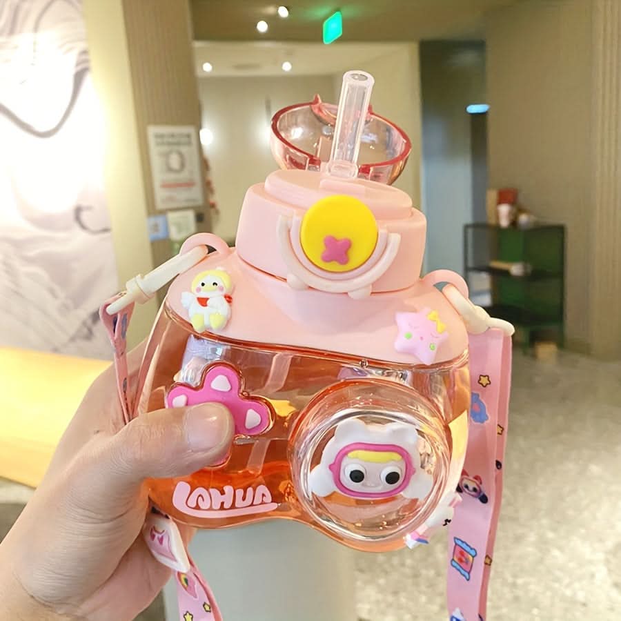 Bear-Shaped Kids Straw Sippy Cup, 25oz