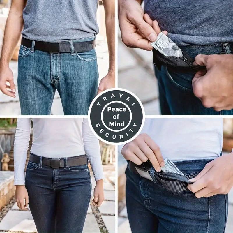 TSA-Approved Travel Money Belt – Hidden Zipper Pocket