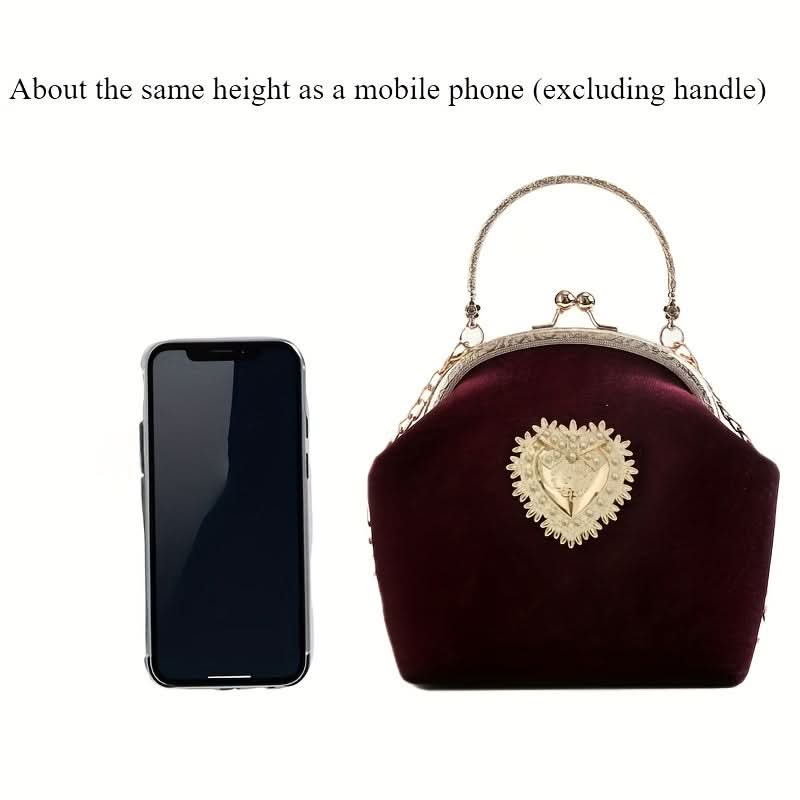 Elegant Velvet Buckle Clutch – Removable Strap