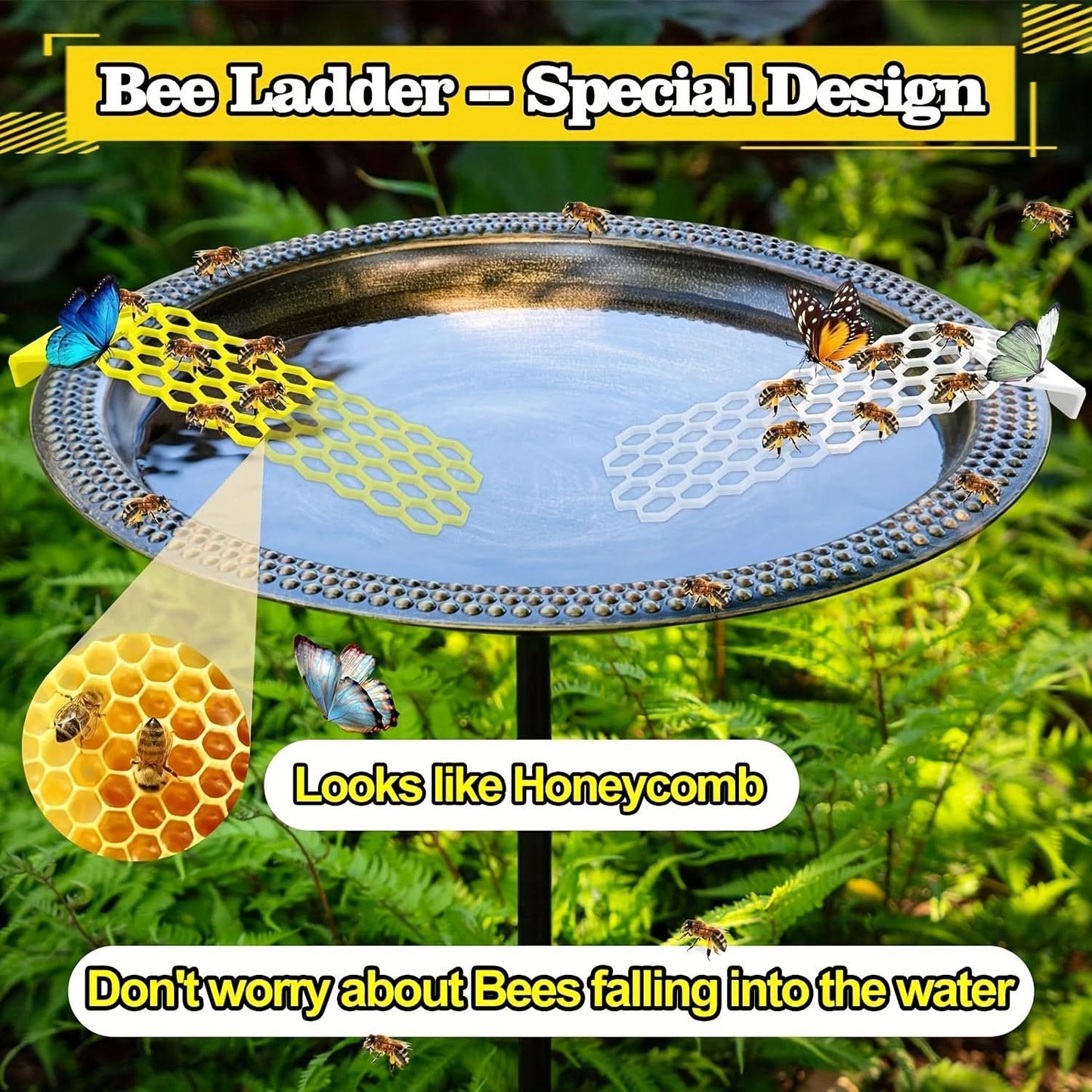2pcs Bee Waterer with Floating Ladders
