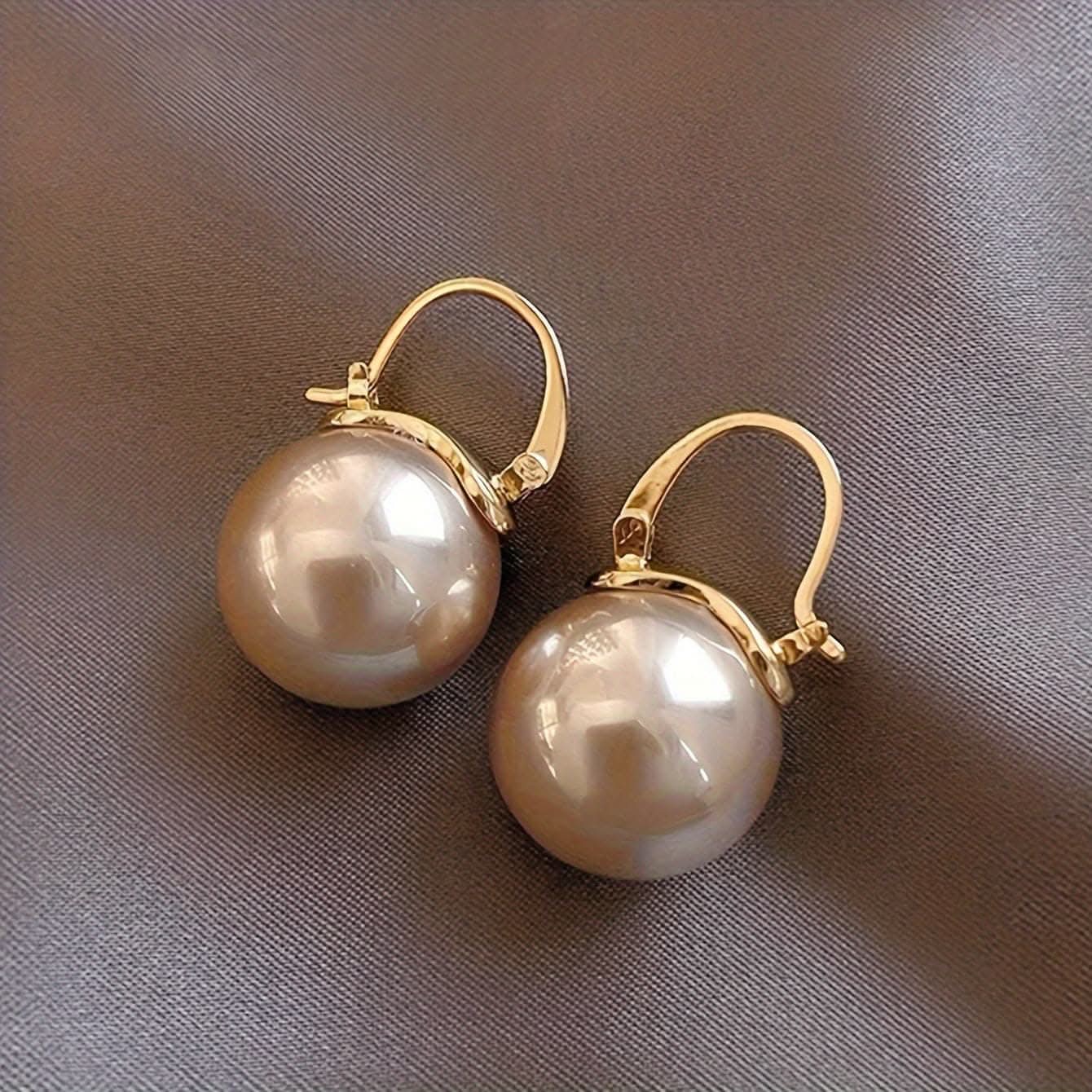 Vintage Pearl Hoop Earrings – Elegant Design