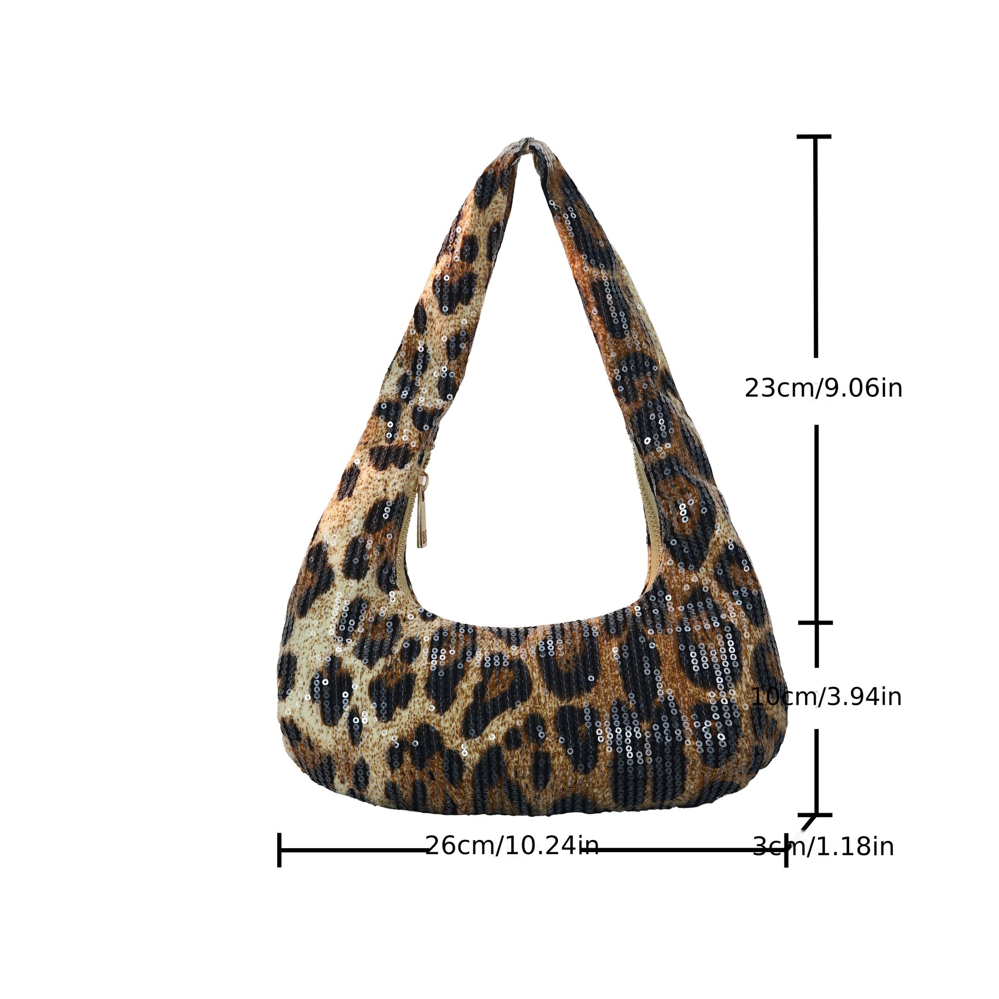 Leopard Print Sequin Hobo Bag – Chic & Sparkly