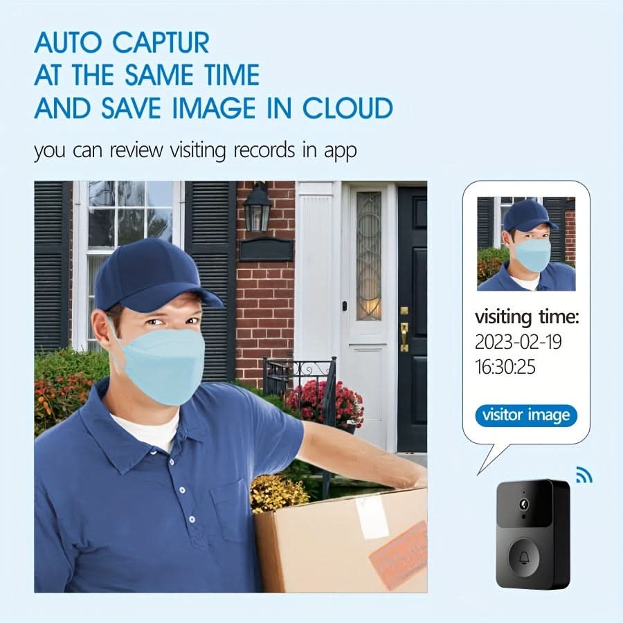Smart Doorbell with HD Camera, Wi-Fi App Control