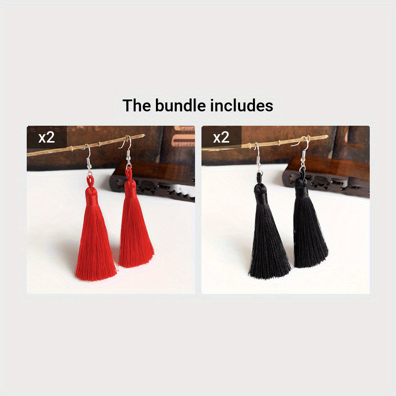 Colorful Tassel Dangle Earrings – Boho Ethnic Style