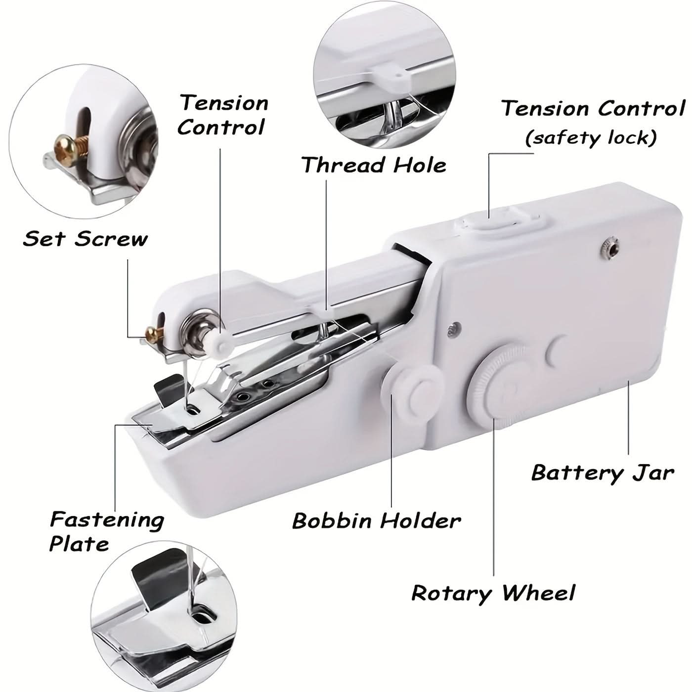 Compact Handheld Sewing Machine for Quick Repairs
