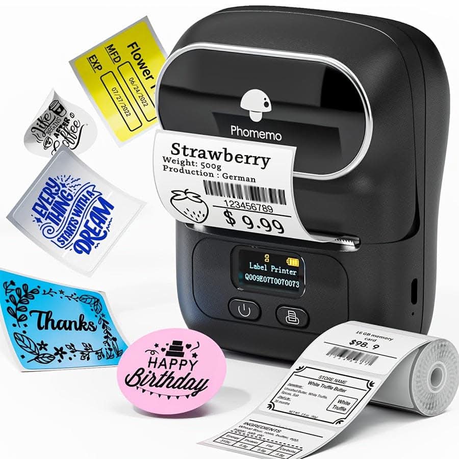 Compact Wireless Thermal Label Printer for Mobile