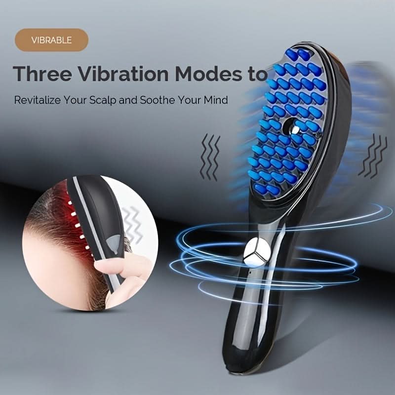 USB Rechargeable Steam Hair Brush Massager