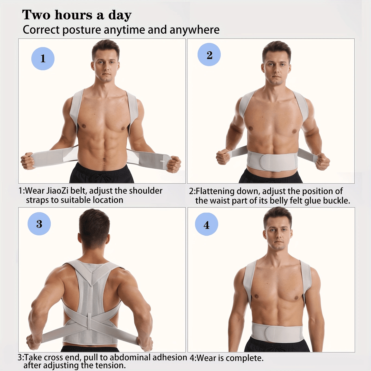 Adult Abdominal & Back Fixation Belt – Spine Posture Correction
