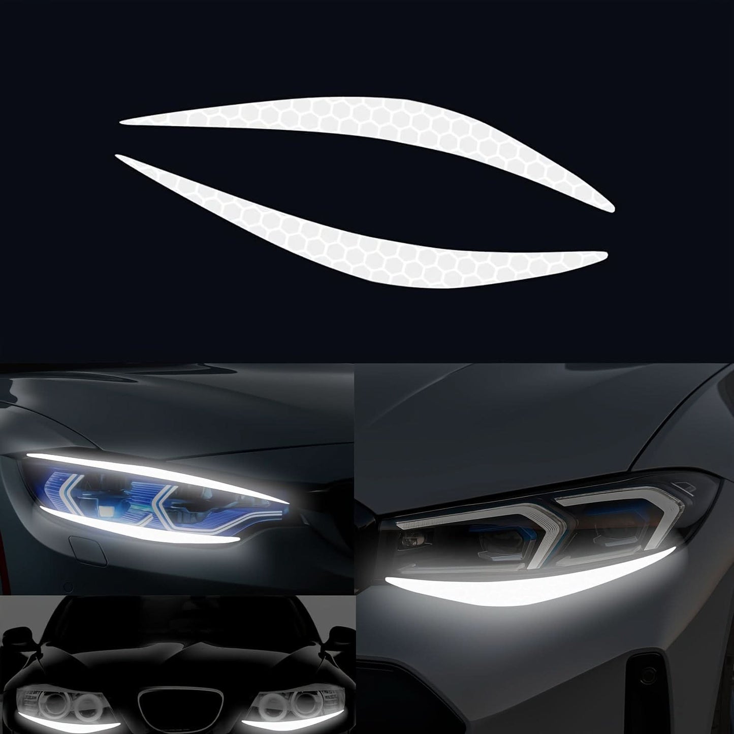 Reflective Eyeliner Car Headlight Decals – Stylish Light Decoration