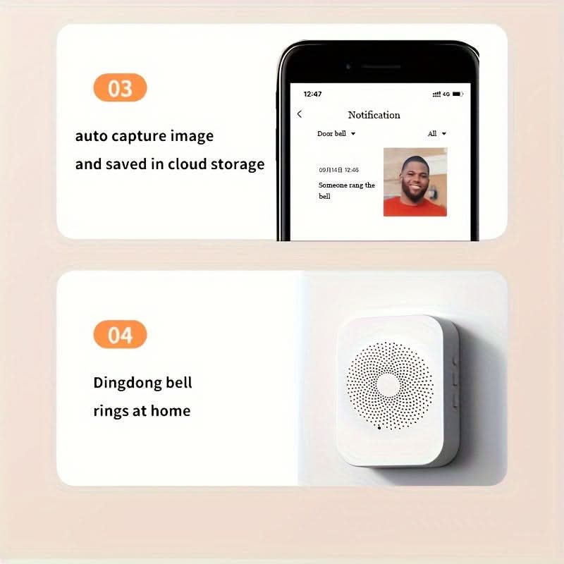 Wireless Smart Visual Doorbell Camera with HD