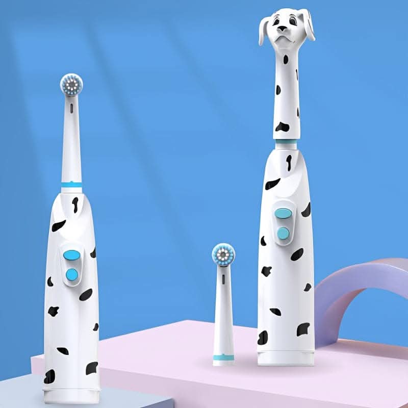 Cartoon Character Electric Toothbrush for Kids – Battery Powered, Soft Bristles