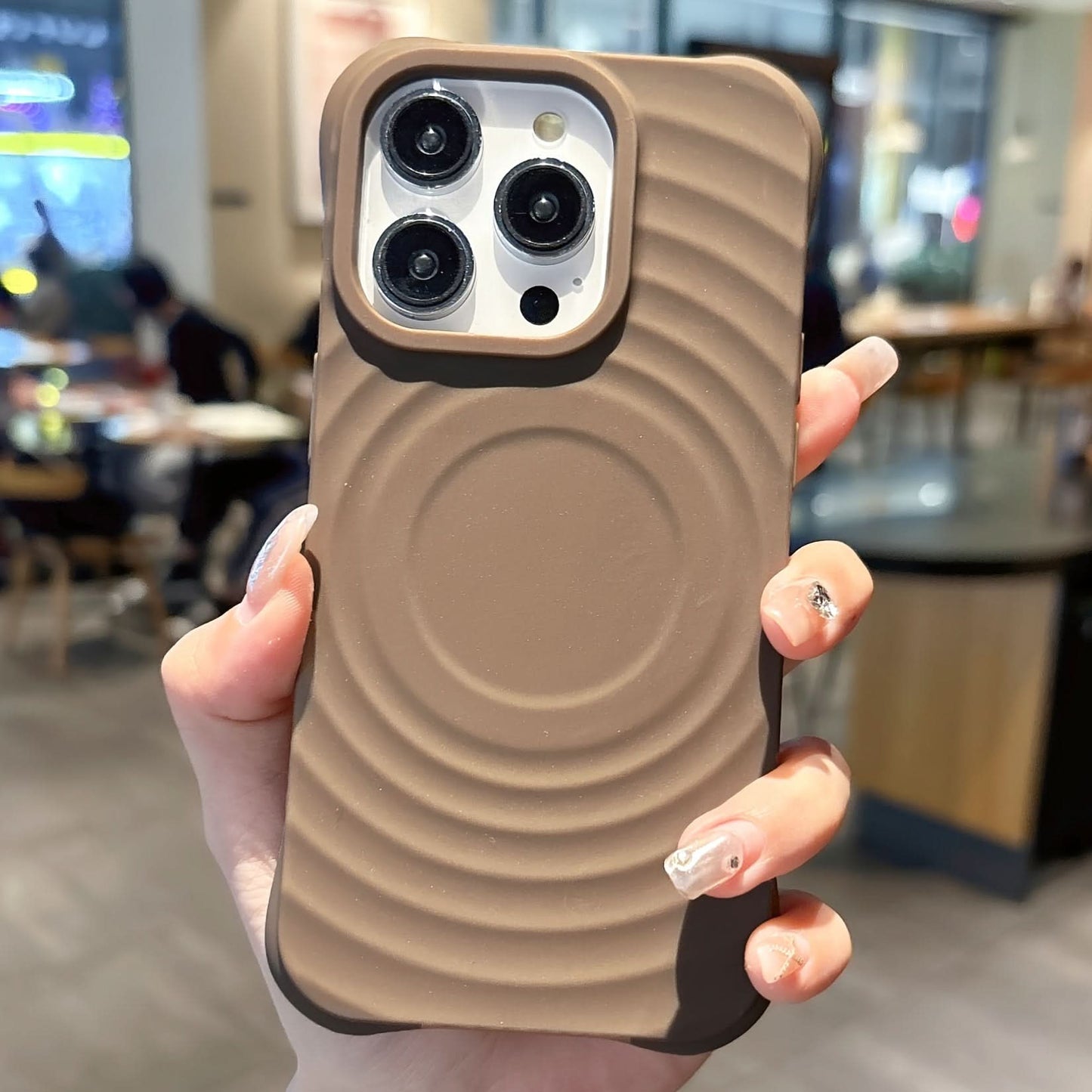 Magnetic Silicone Ripple iPhone Case