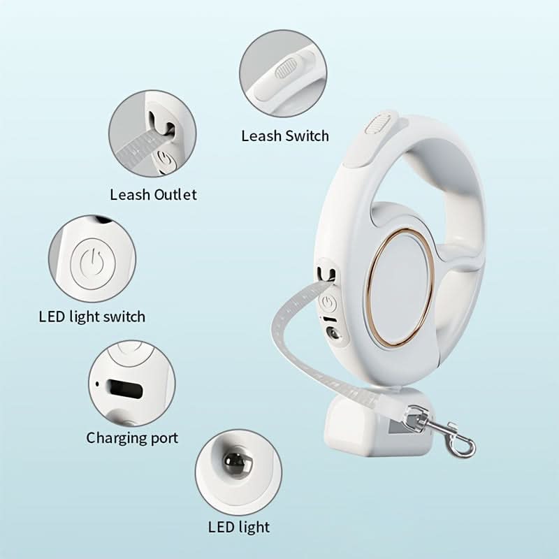 10ft Retractable Dog Leash with LED Light