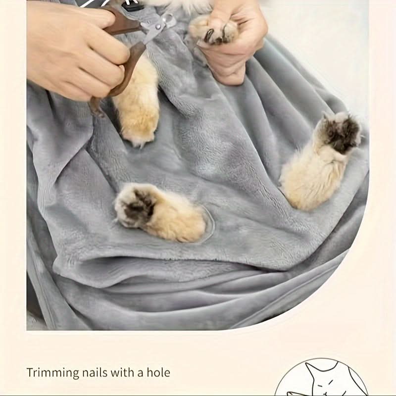 Deluxe Cotton Cat Grooming Apron
