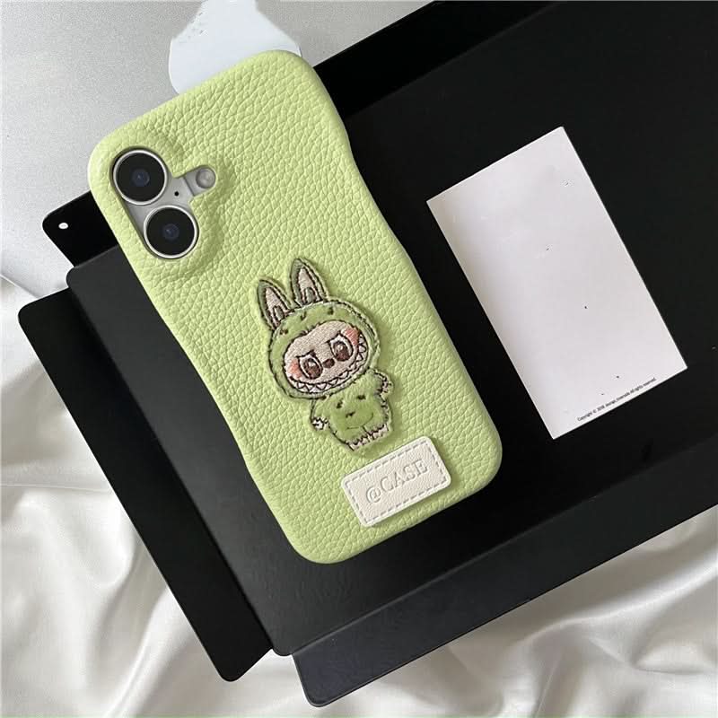 Cute Cartoon Faux Leather iPhone Case