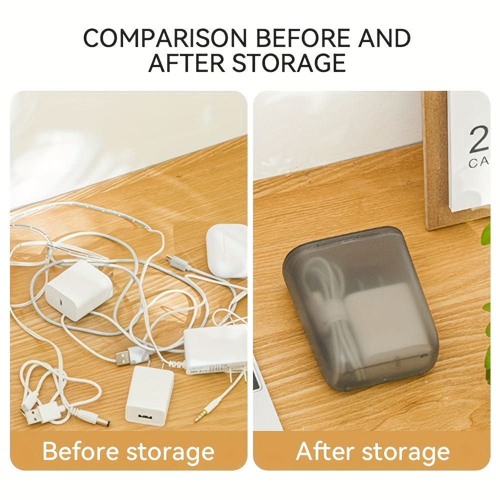 Compact Cable Organizer Box – Multi-Compartment Storage