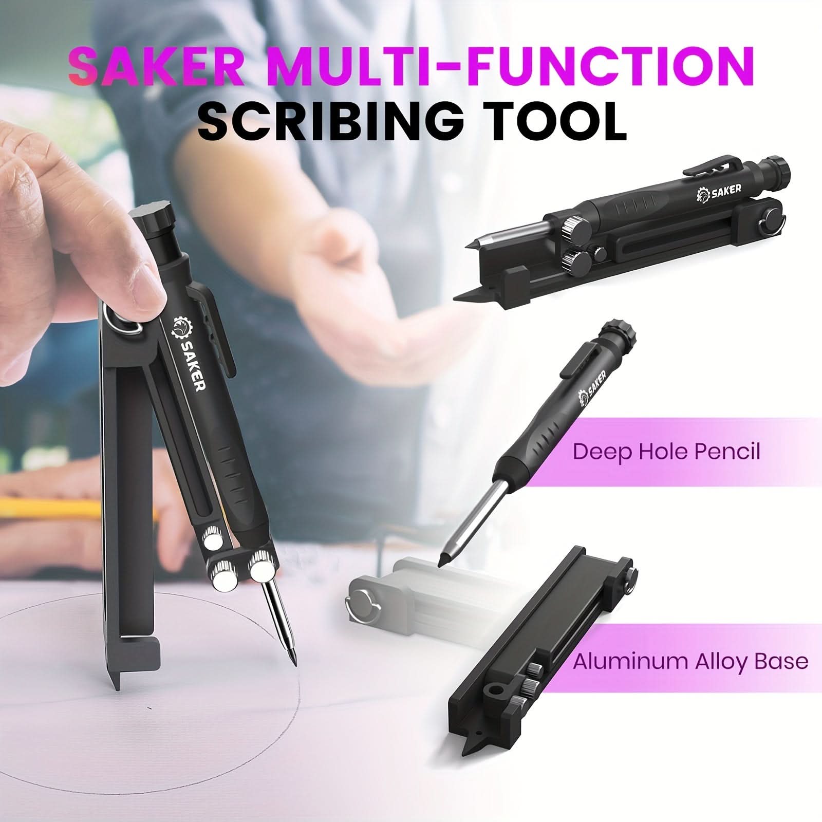 Saker Multi-Function Scribing Tool for Woodworking