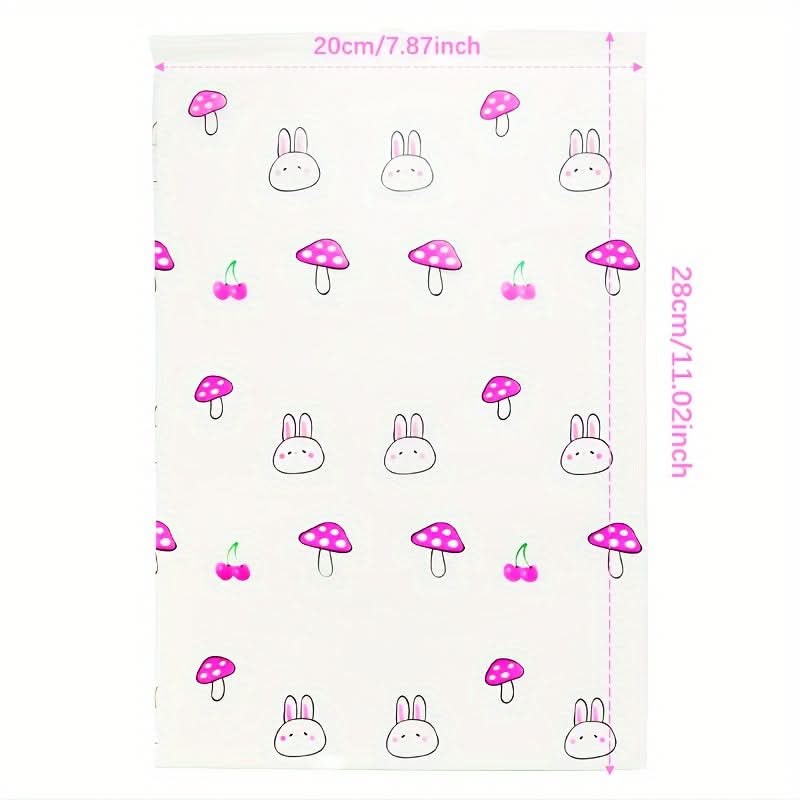 10PCS Fashionable Zipper Storage Bags - Fun Prints & Secure ZipLock