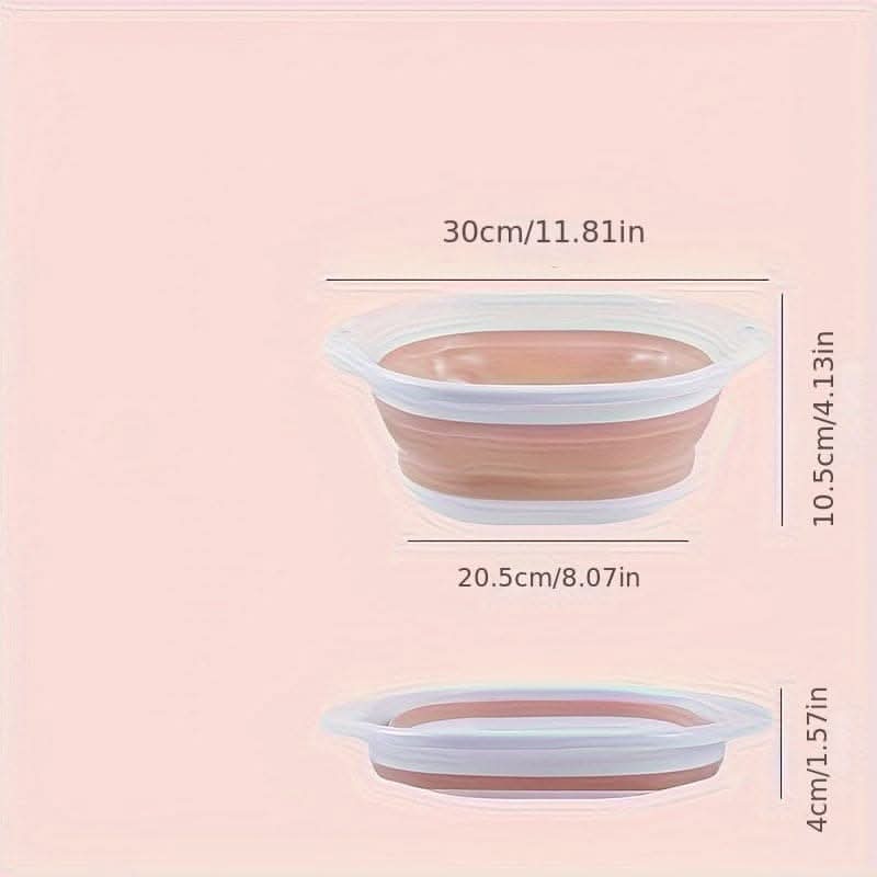 Portable Collapsible Wash Basin - Foldable Plastic Basin for Home, Dorm, and Outdoor Use