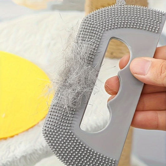 Easy-Clean Silicone Grooming Brush for Pets