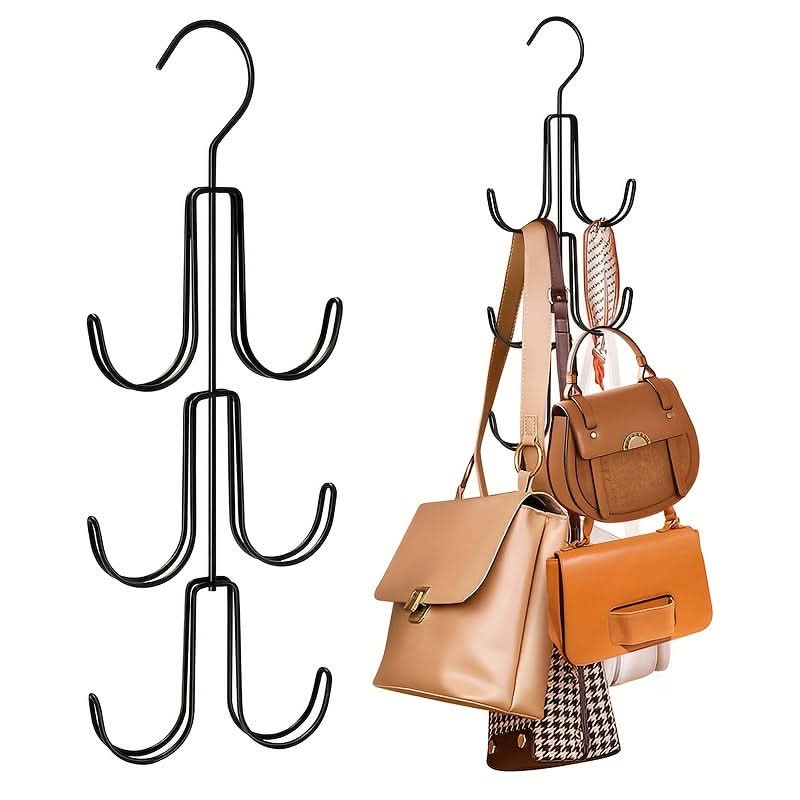 Stainless Steel Multi-Layer Hanger – Heavy-Duty Closet Organizer for Bags