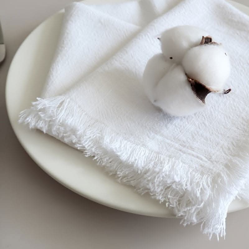 1 pc. Cotton & Linen Napkin Set - Tassel Design, Versatile Kitchen Towel