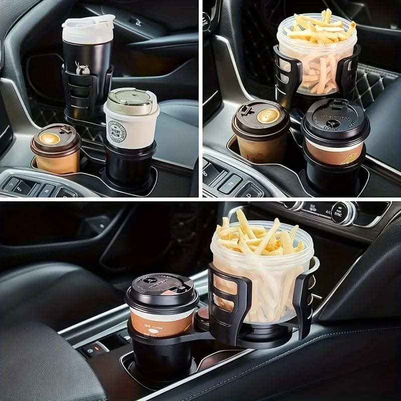 Adjustable Car Cup Holder Expander with Phone Holder & Aromatherapy Organizer