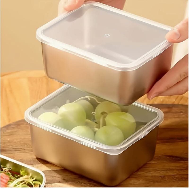 Multi-Use 5pcs Stainless Steel Food Storage Container Set - Airtight & Stackable