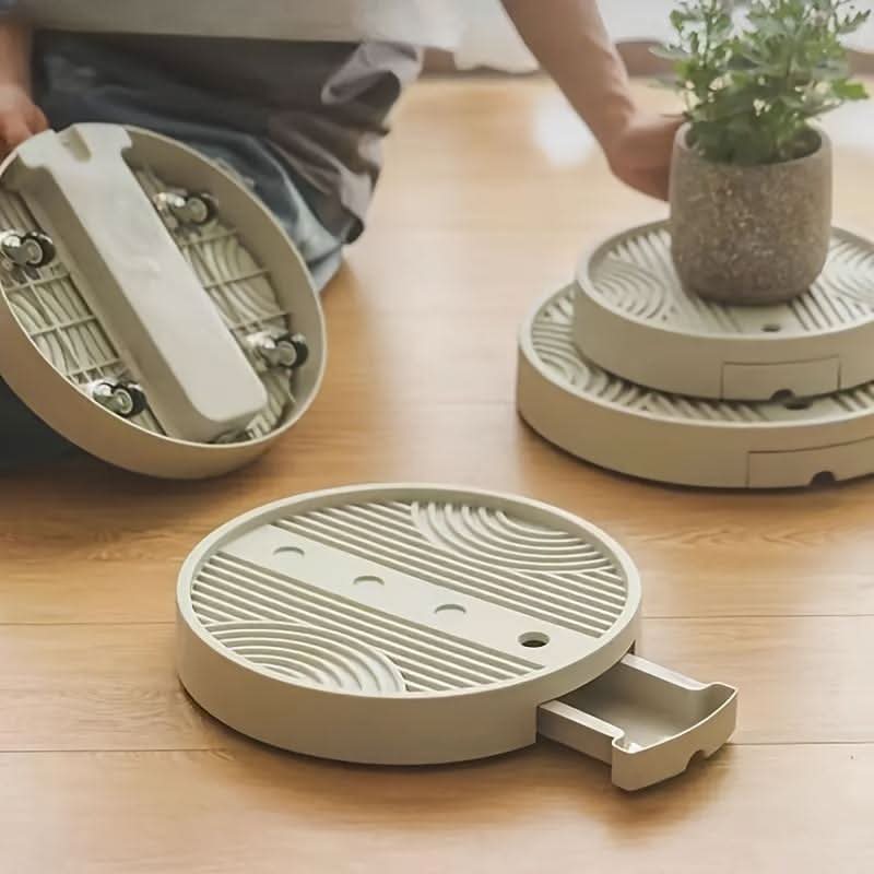Movable Flower Pot Tray with Water Storage