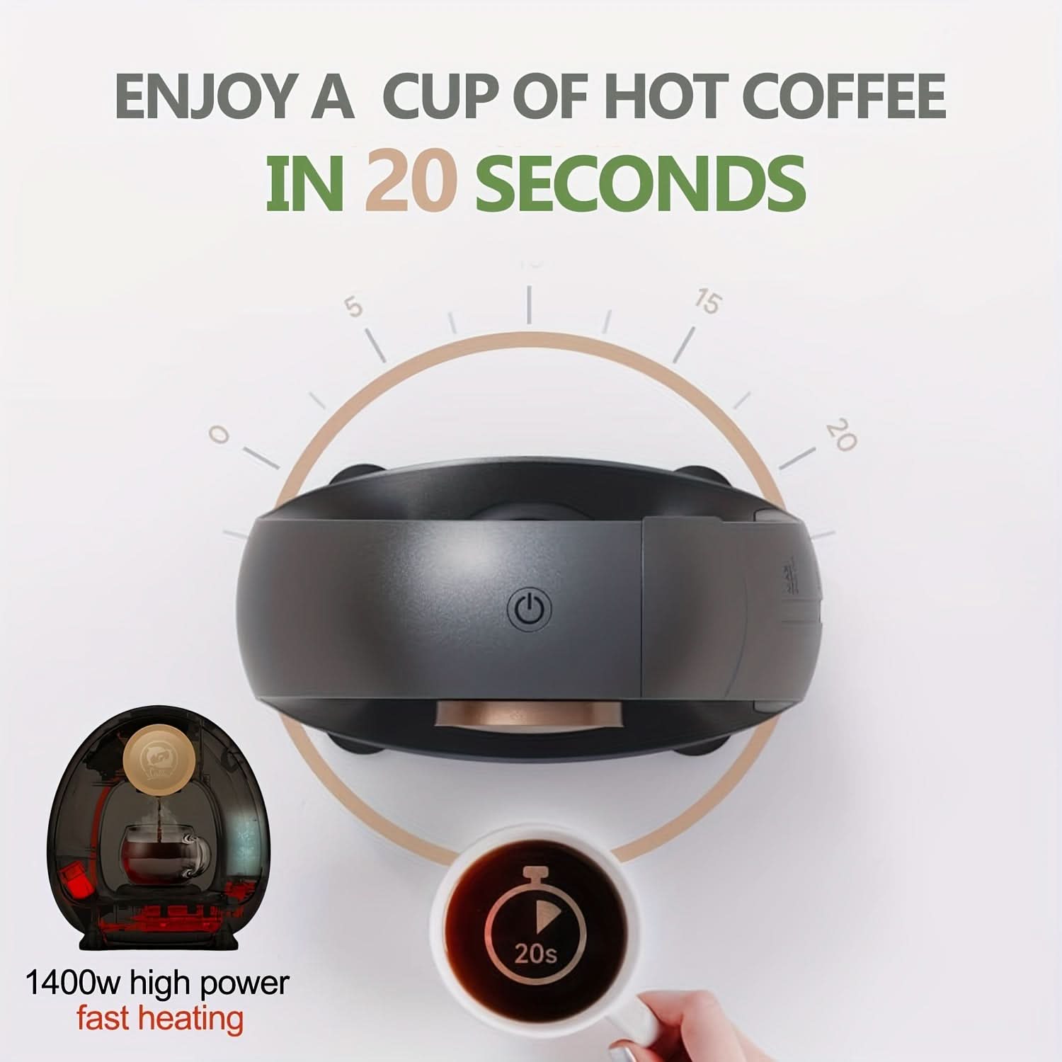 Compact Single Serve Travel Coffee Maker