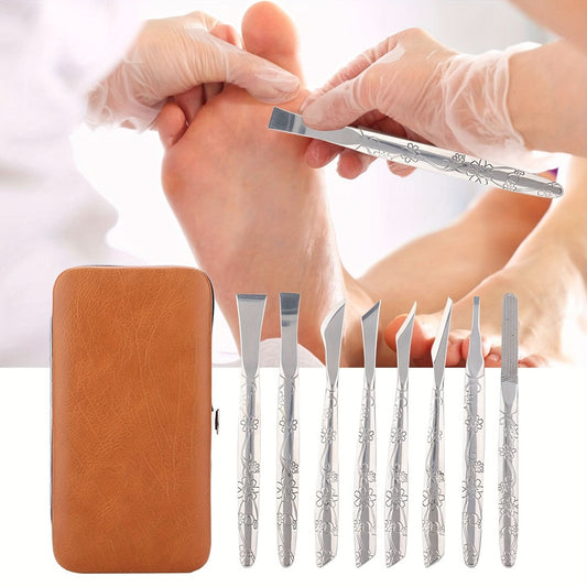 8-Piece Stainless Steel Foot Callus Remover Set